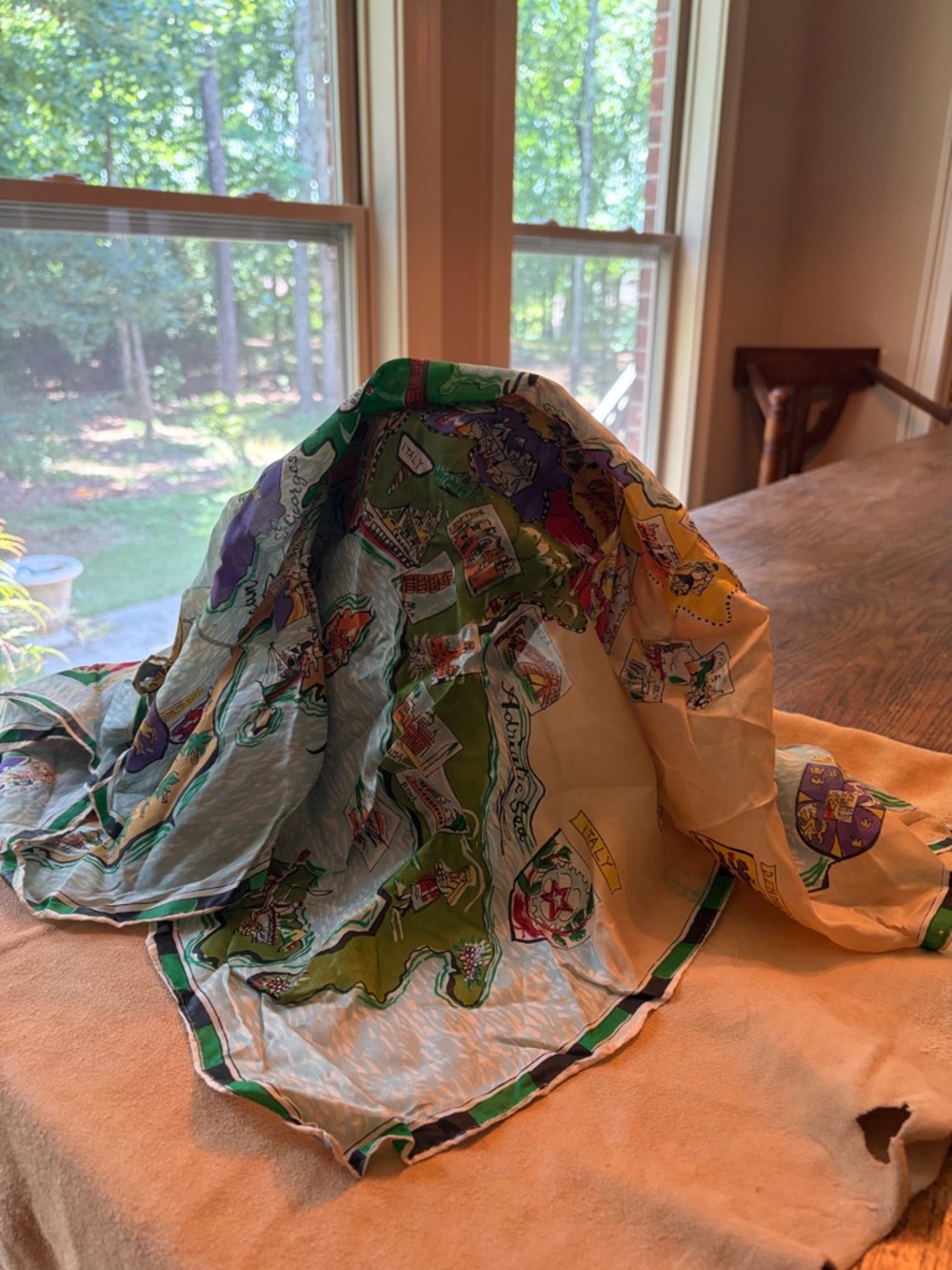 Mid century Italian silk Scarf